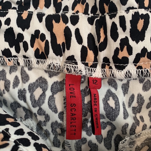 Love Scarlett Tie Waist Cheetah Print Pants - Picture 3 of 5